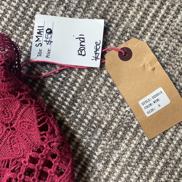 Maroon Laced Dress - Picture 3 of 4